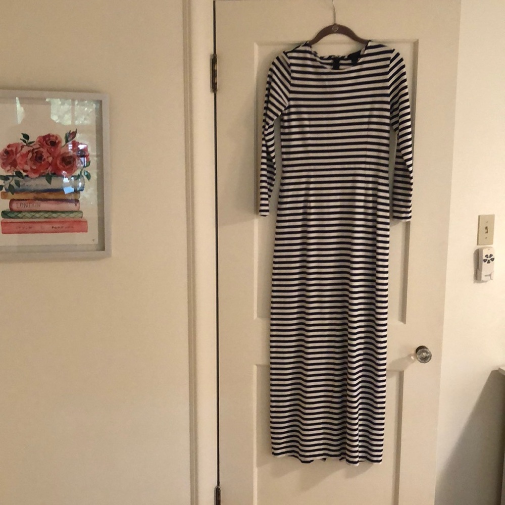 J. Crew maxie stripped maxi dress